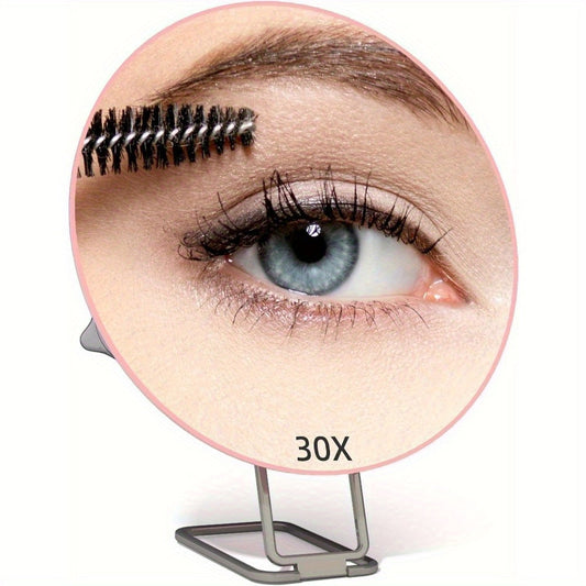 Miroir de maquillage loupe - 20X/10X de grossissement, ventouse, portable