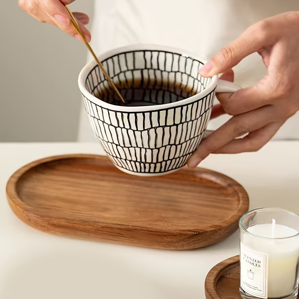 ChicTray - Plateau Ovale Élégant en Bois Massif