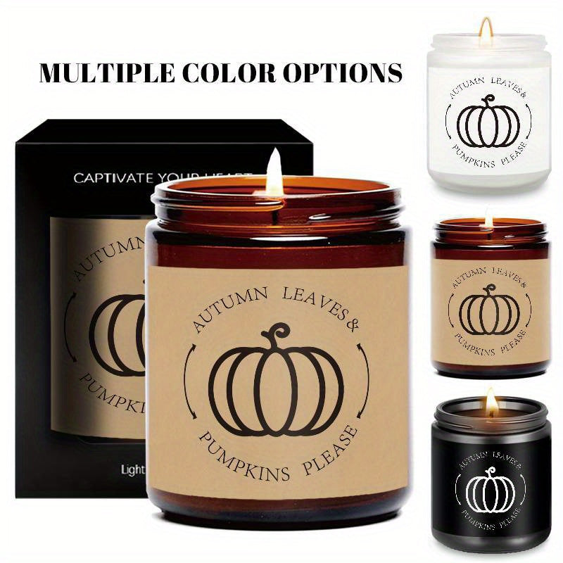 AutumnGlow – Bougie parfumée avec feuilles d'automne et citrouilles