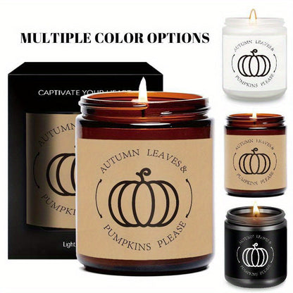 AutumnGlow – Bougie parfumée avec feuilles d'automne et citrouilles