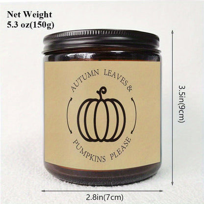 AutumnGlow – Bougie parfumée avec feuilles d'automne et citrouilles