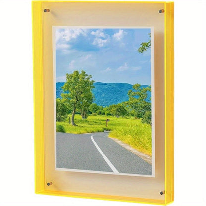 AcrylicFrame – Cadre Photo Vertical Moderne pour Table et Mur