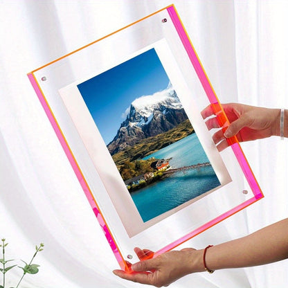 AcrylicFrame – Cadre photo vertical moderne pour table et mur