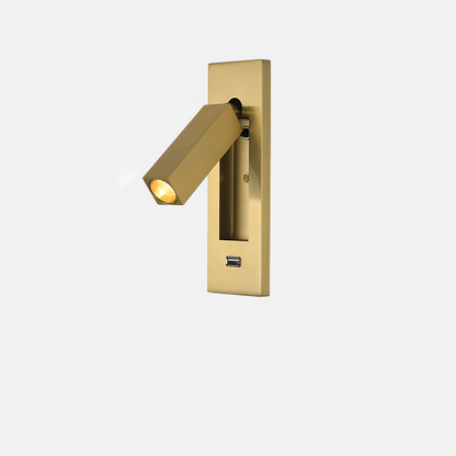 Floroux Applique Murale LED Minimaliste | Design Rectangulaire en Aluminium | Avec Interrupteur et Option USB