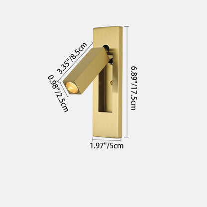 Floroux Applique Murale LED Minimaliste | Design Rectangulaire en Aluminium | Avec Interrupteur et Option USB