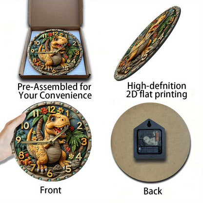 DinoTime Horloge – Décoration Murale Dinosaure Ludique