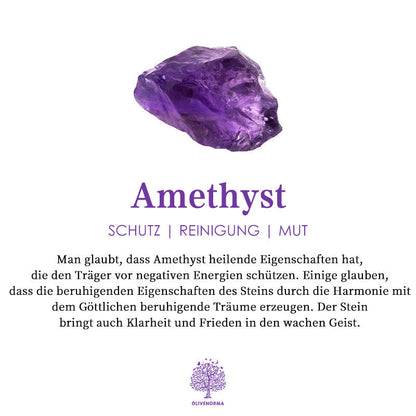 Anneau minimaliste élégant en améthyste et zircon - Nova