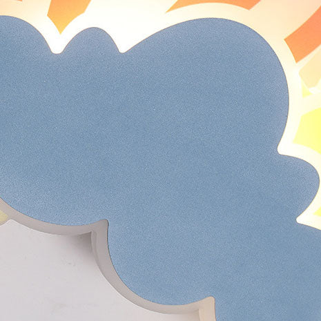 Floroux LED Applique Murale | Design Créatif de Montgolfière & de Nuage | Pour Chambre d'Enfant | Lumière Blanc Chaud & Blanche