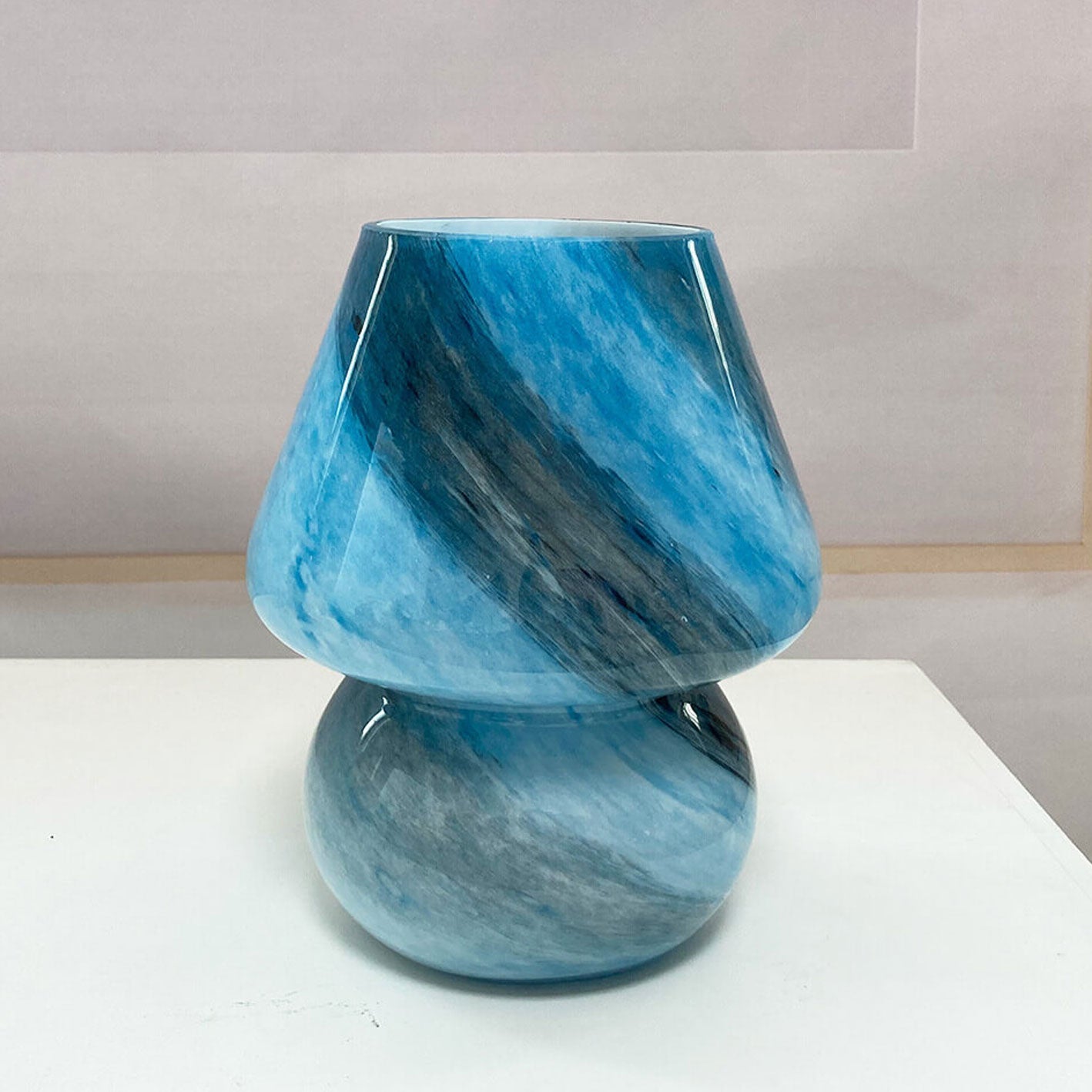 Lampe à champignon en verre design planétaire fait à la main 1 lumière