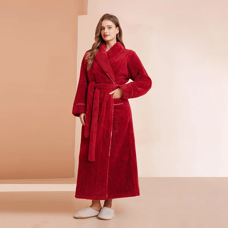 Floroux winter bathrobe | Soft flannel gown | Comfortable coat for women and men