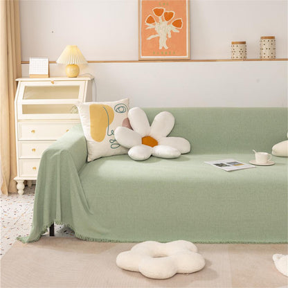 Couverture de canapé / canapé léger en chenille de couleur pure