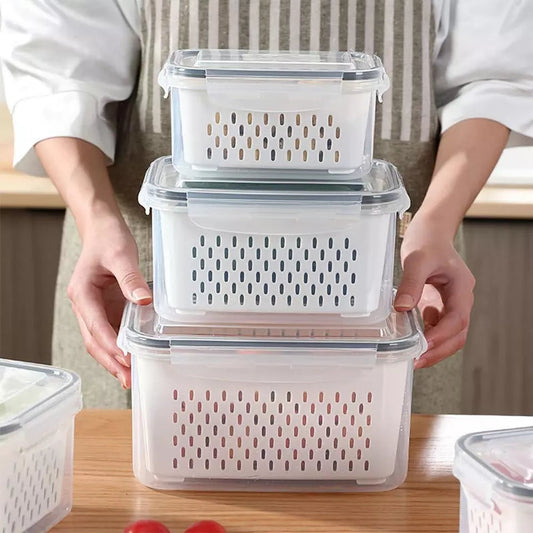 3 pcs Récipients d'organisateur de réfrigérateur