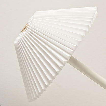 Floroux Skandi LED Table Lamp | Rechargeable | Pleated Fabric Shade | Wireless | Ambient Light | Nightstand Lamp
