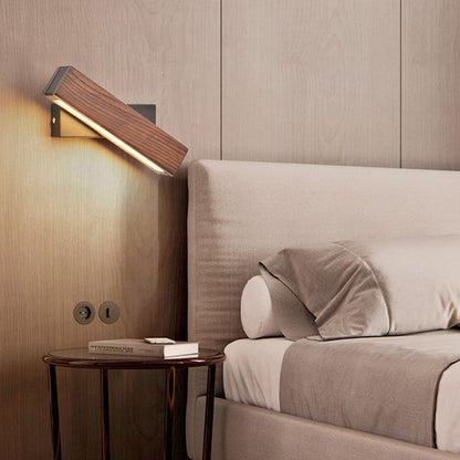 Floroux Applique LED | Design en bois et fer rectangulaire | Moderne et scandinave | Pour chambres à coucher et espaces de vie