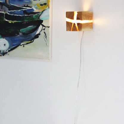 Floroux Creative Design Applique murale en bois | Fini rustique | Fait à la main | Luminaires décoratifs élégants pour la maison