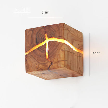 Floroux Creative Design Applique murale en bois | Fini rustique | Fait à la main | Luminaires décoratifs élégants pour la maison