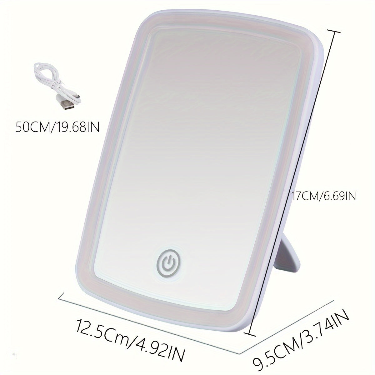 BloomMirror - Miroir de maquillage élégant LED USB rechargeable