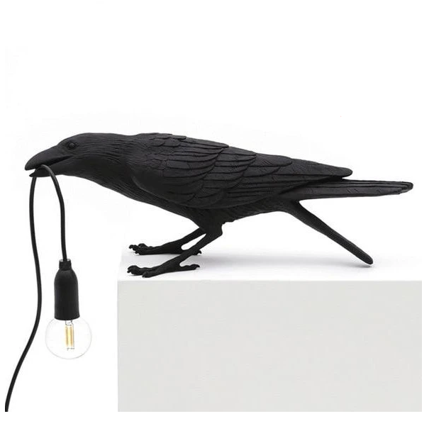 Floroux - Lumière murale LED corbeau gothique mystique