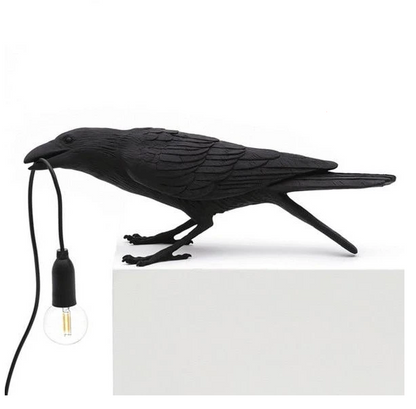 Floroux - Lumière murale LED corbeau gothique mystique