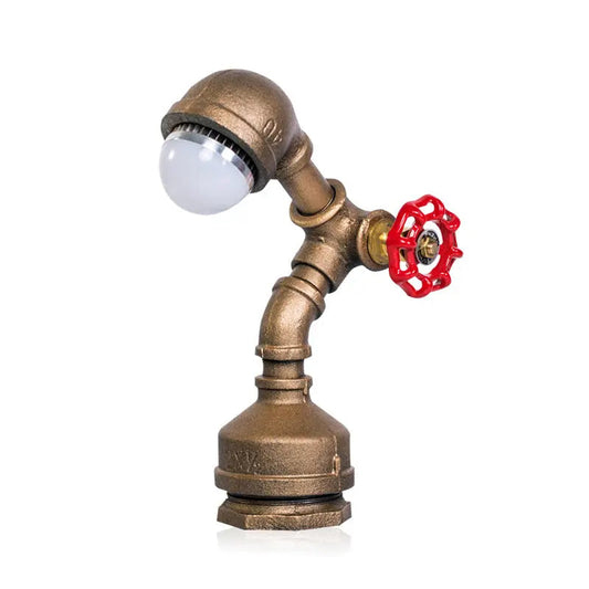 TechLaiton - Lampe Robot Steampunk en Laiton avec Interrupteur à Manette