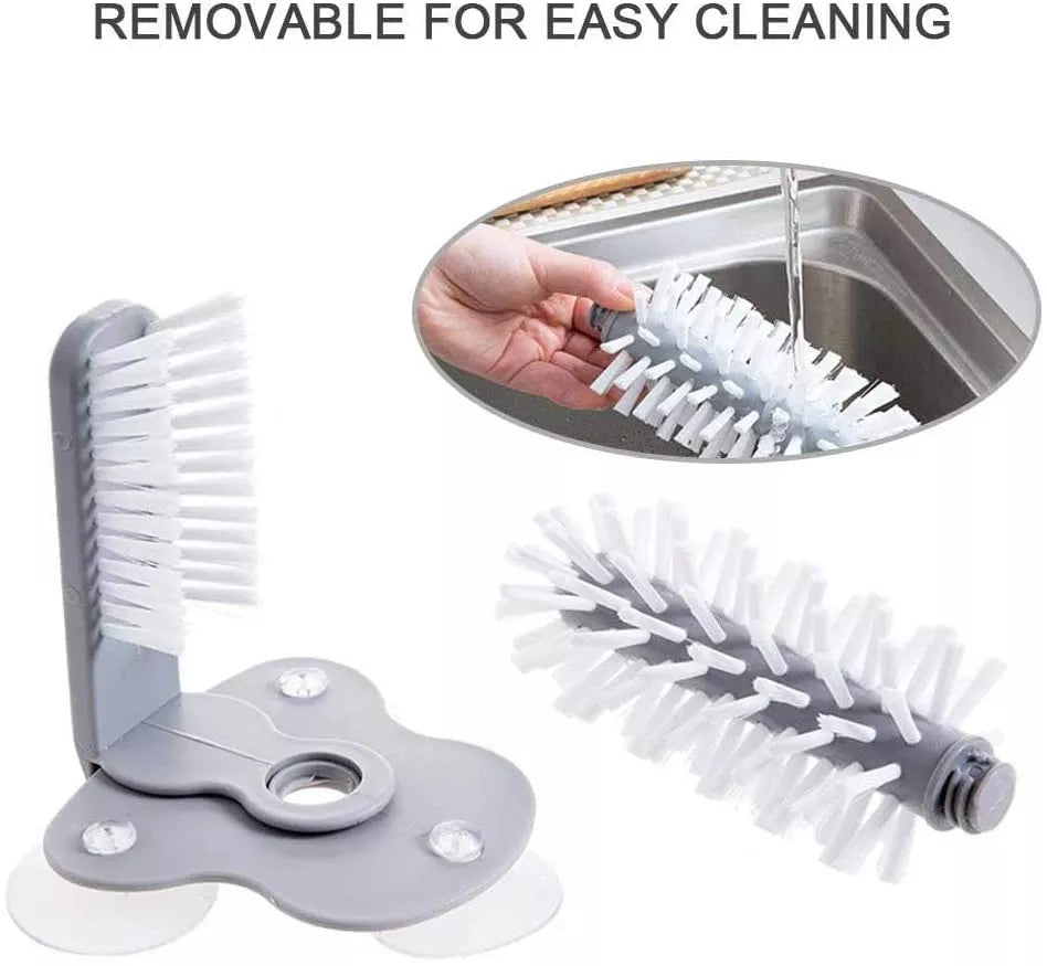 Brosse de nettoyage en verre à poils doubles