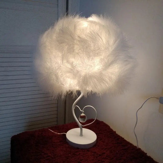EvoNuage - Lampe de Table Plume Scandinave