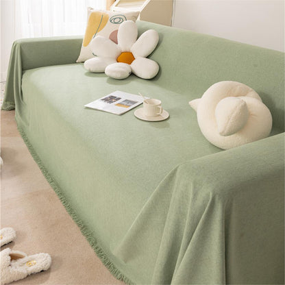 Couverture de canapé / canapé léger en chenille de couleur pure