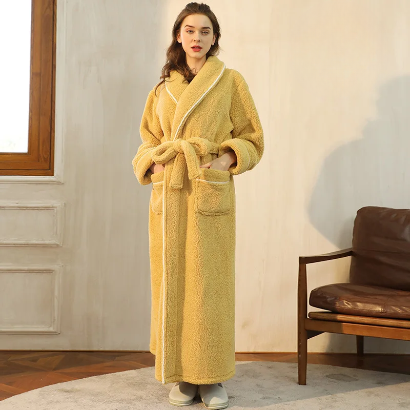 Floroux winter bathrobe | Soft flannel gown | Comfortable coat for women and men
