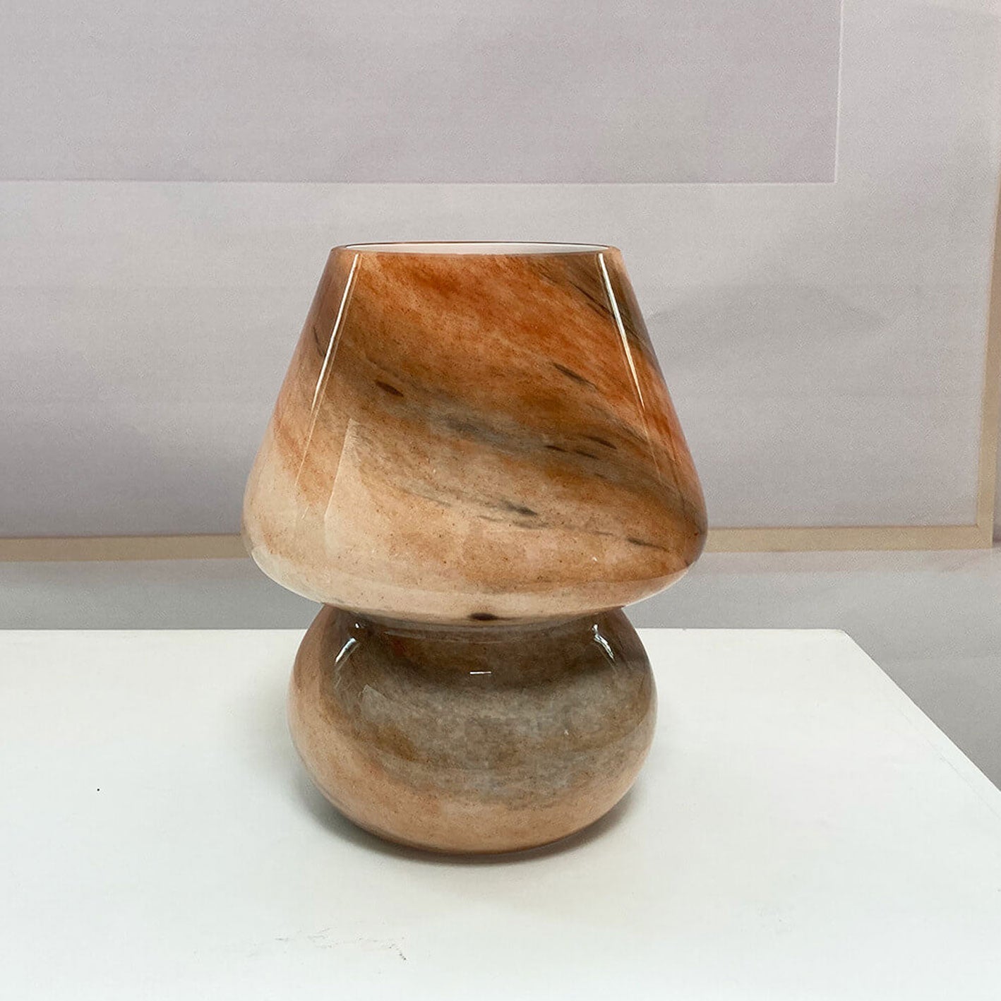 Lampe à champignon en verre design planétaire fait à la main 1 lumière