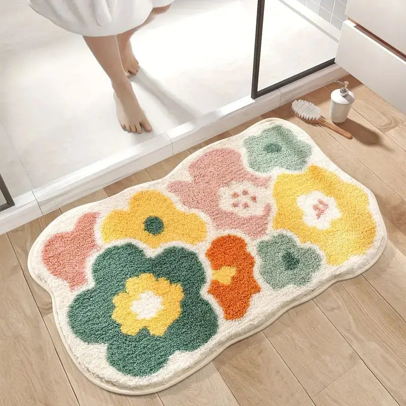 Floroux - Tapis de bain extra doux et absorbant