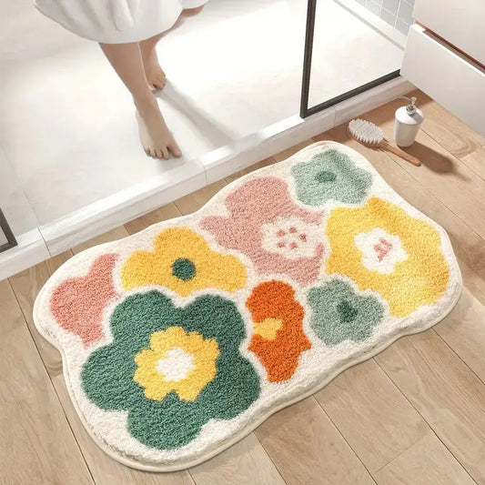 Floroux - Tapis de bain extra doux et absorbant