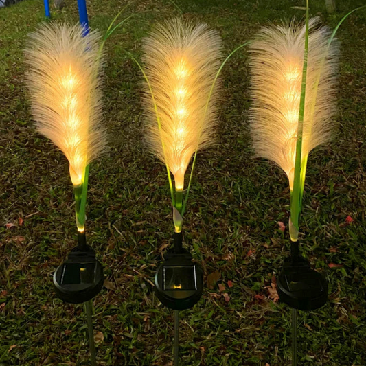 Floroux | Lampes solaires à fibres optiques décoratives pour jardins
