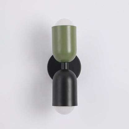 Applique Murale LED Morandi Moderne 2-flamme Noire Intérieur/Couloir Métal