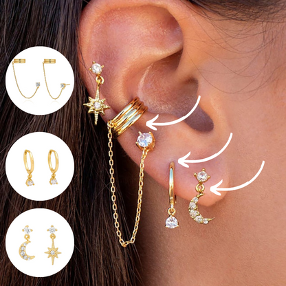 Amira Boho Boucles d'oreilles Set - Bijoux Uniques