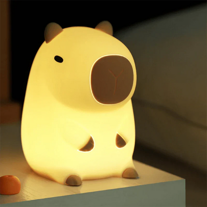 Lampe de chevet en silicone squishy Capybara 2024 - Cadeau parfait pour les enfants et les filles