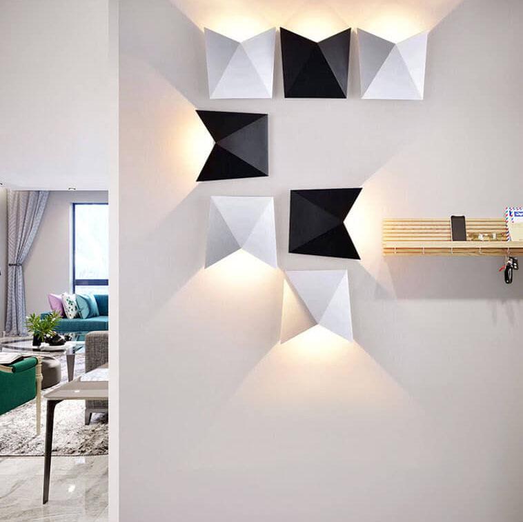 Applique LED origami moderne minimaliste avec 1 lumière