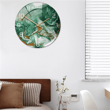 Montre murale en marbre stylé avec mécanisme silencieux