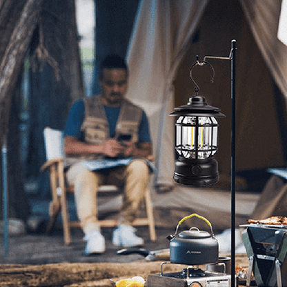 ÉclaireurVintage Lampe de jardin - Lampe portable rétro pour aventures en plein air