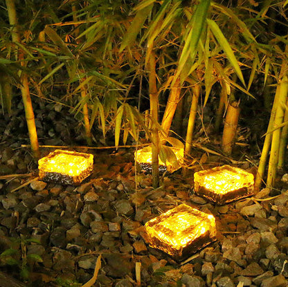 Floroux Solar LED Lumière Encastrée au Sol | Étanche | Effet Verre | Éclairage de Jardin en Plusieurs Couleurs