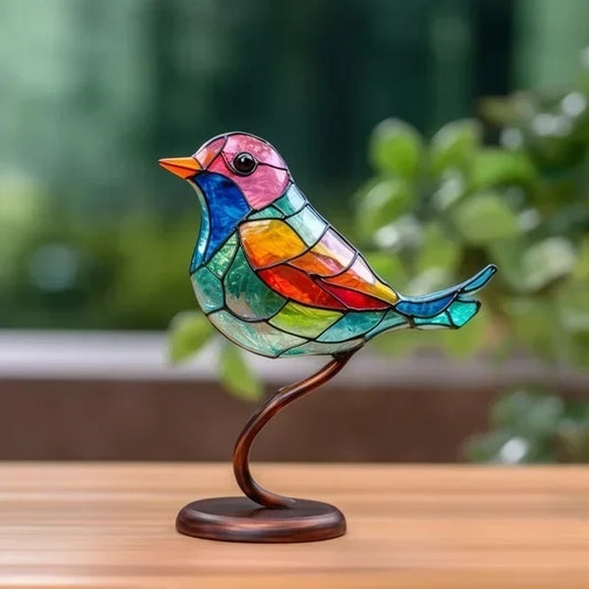 Figurines d'oiseaux luxueuses en verre teinté – EleganBird