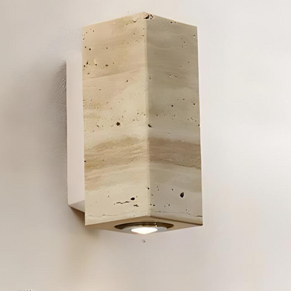 Floroux - Applique murale élégante en marbre travertin au design moderne