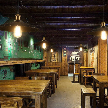 Floroux Applique Suspendue Vintage Industrielle | Abat-jour en Fer | Design 1 Lumière | Éclairage Rétro pour Espaces de Vie