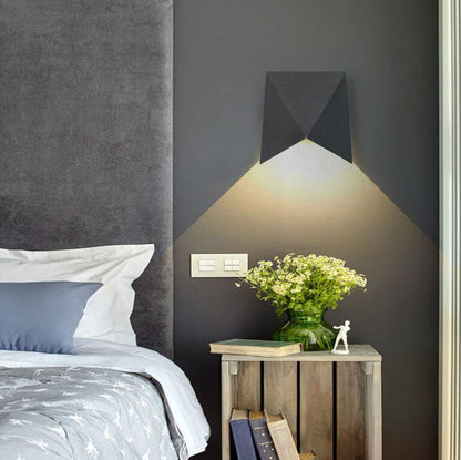 EcoLume – Applique murale LED origami moderne minimaliste avec 1 lumière