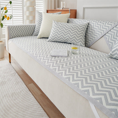 Couverture de canapé de protection coussin de refroidissement Zig Zag