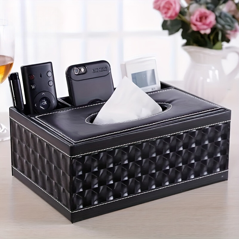 Chic Organizer - Boîte de rangement en cuir artificiel de luxe avec 4 compartiments