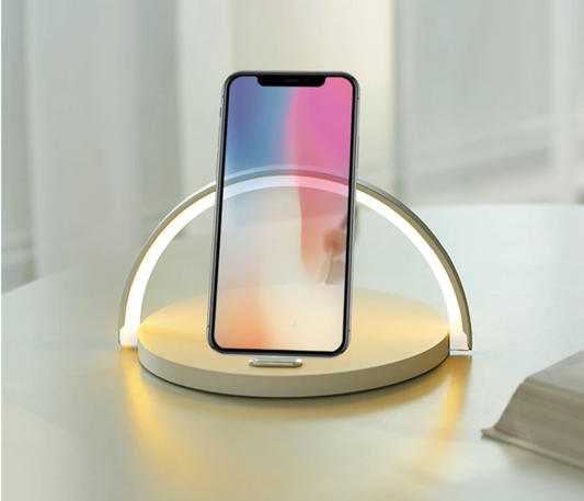 Bowlight Design™ - Lampe de nuit 3-en-1 élégante avec chargeur Qi