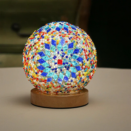 Lampe LED Créative ÉclairVibe - Design en Vitrail avec Fonction Dimmable et Connexion USB