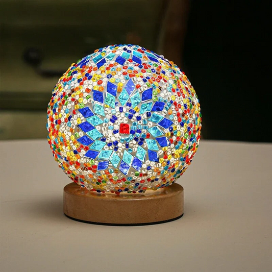 Lampe LED Créative ÉclairVibe - Design en Vitrail avec Fonction Dimmable et Connexion USB