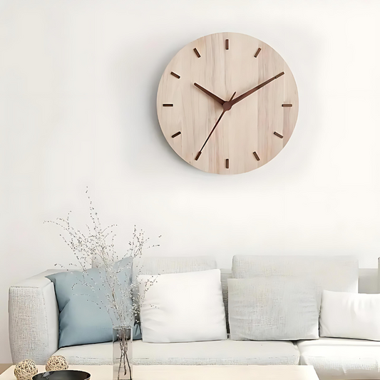 Floroux Élégance | Horloge murale faite à la main en bois de noyer de la meilleure qualité