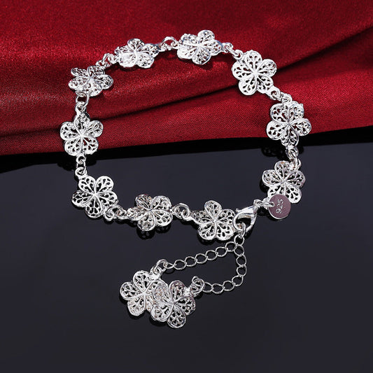 Bracelet en filigrane argent élégant avec des maillons uniques